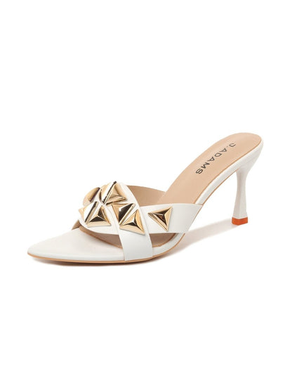 Aaliyah | White Heels by J.Adams – Don't Panic Shoes