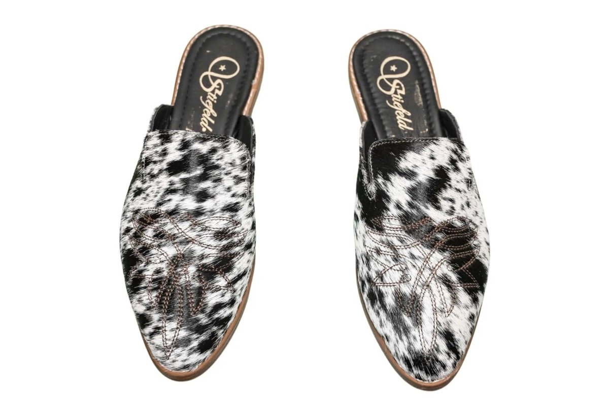 Abby Cowhide Mules – Size 10 by Stiefeld Boots – Don't Panic Shoes