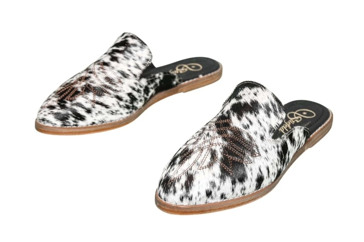 Abby Cowhide Mules – Size 10 by Stiefeld Boots – Don't Panic Shoes