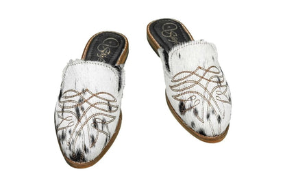 Abby Cowhide Mules – Size 5 by Stiefeld Boots – Don't Panic Shoes