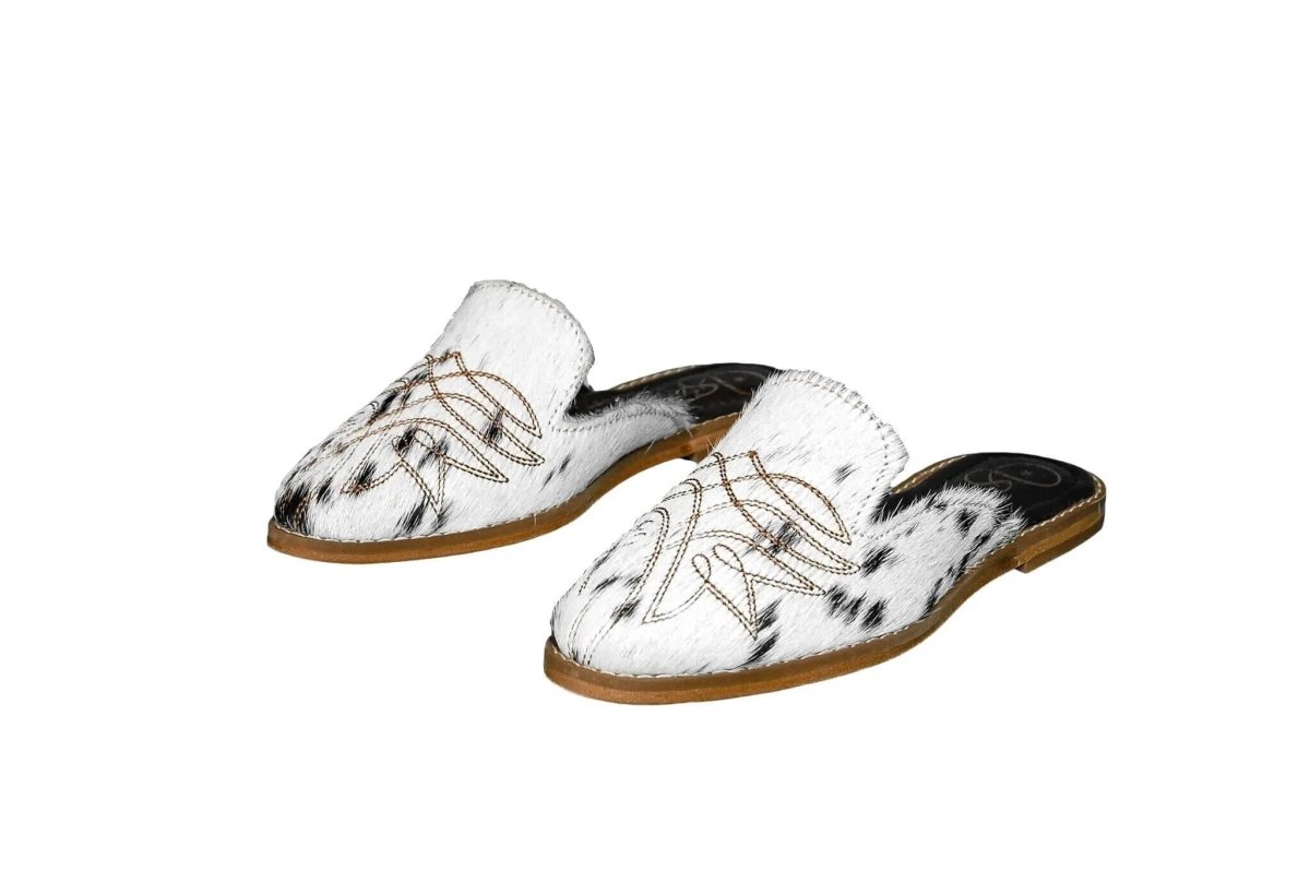 Abby Cowhide Mules – Size 5 by Stiefeld Boots – Don't Panic Shoes