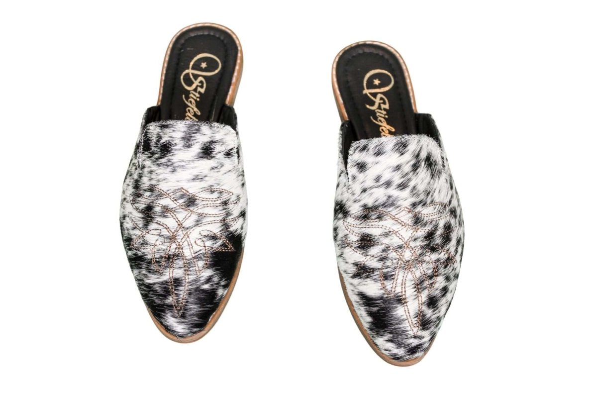 Abby Cowhide Mules – Size 6 by Stiefeld Boots – Don't Panic Shoes