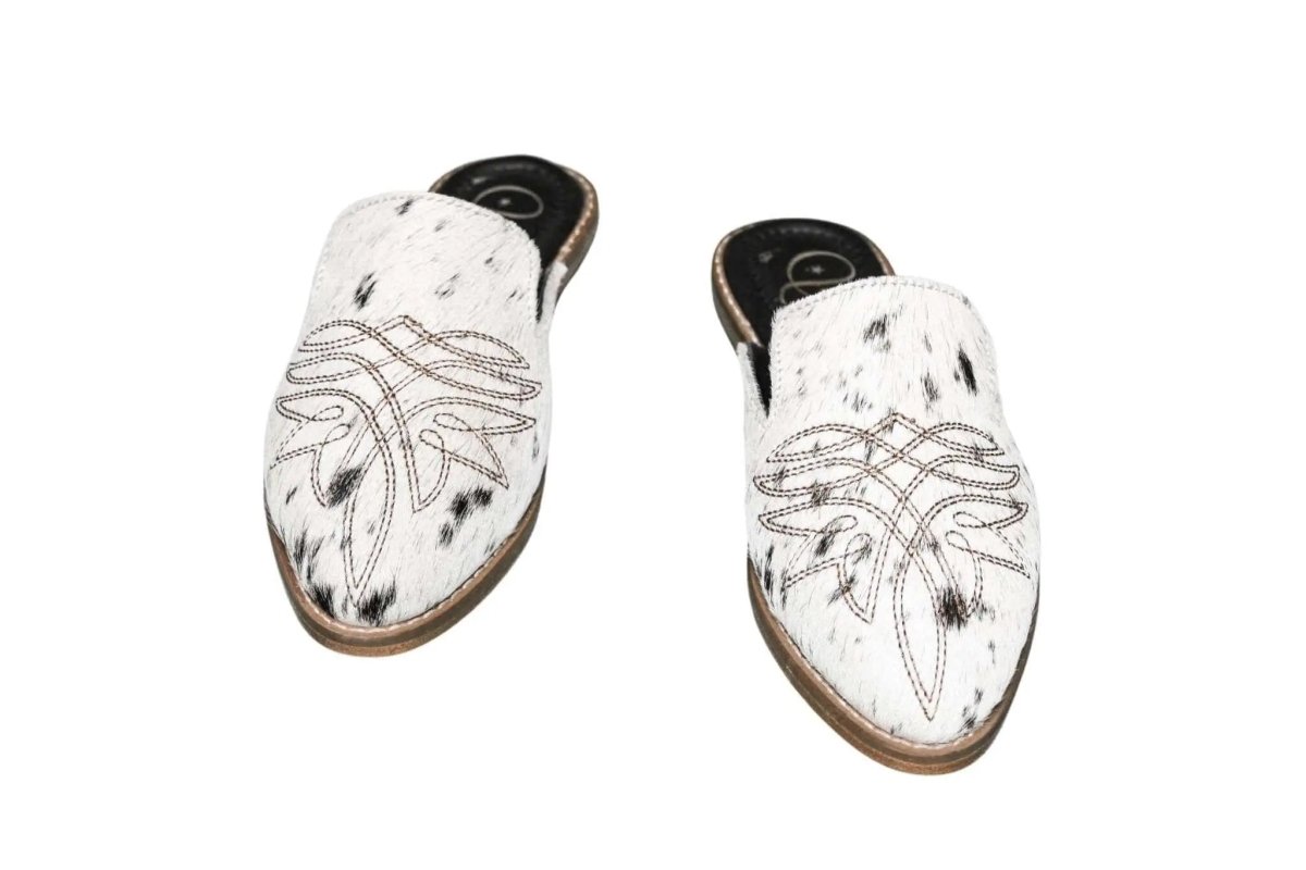 Abby Cowhide Mules – Size 6 by Stiefeld Boots – Don't Panic Shoes