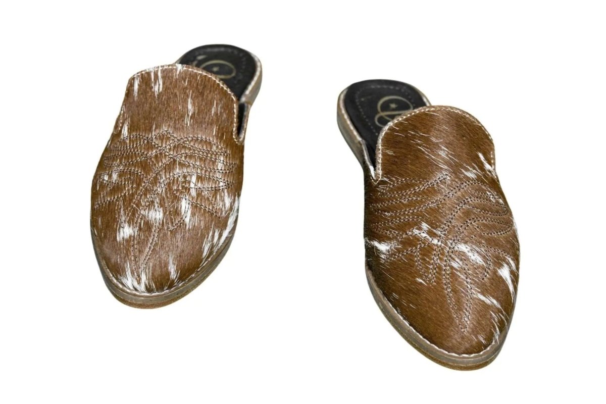 Abby Cowhide Mules – Size 6 by Stiefeld Boots – Don't Panic Shoes