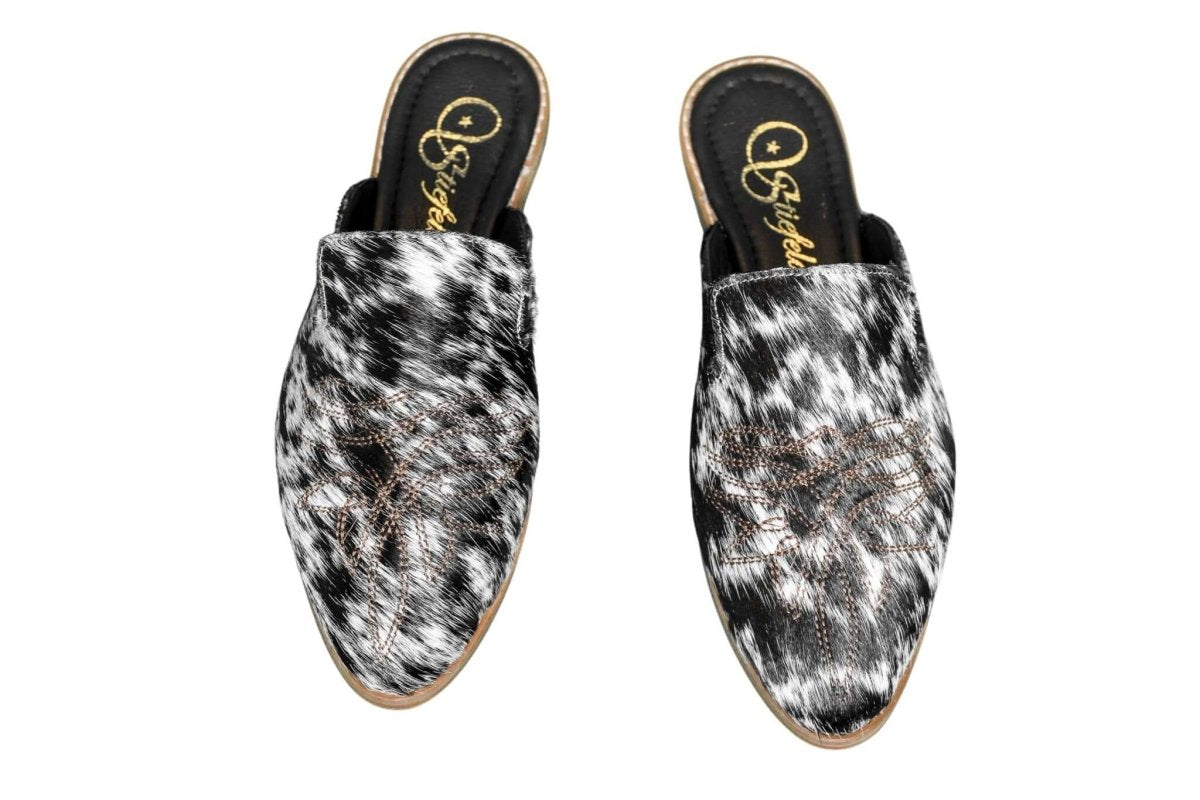 Abby Cowhide Mules – Size 7 by Stiefeld Boots – Don't Panic Shoes