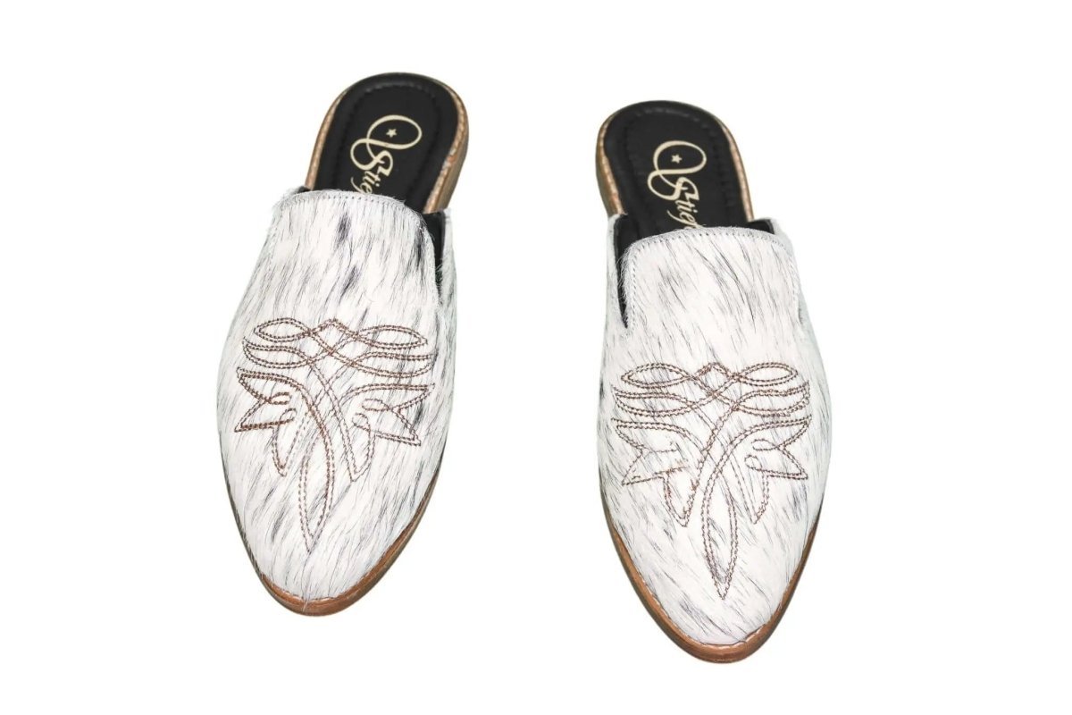 Abby Cowhide Mules – Size 8 by Stiefeld Boots – Don't Panic Shoes