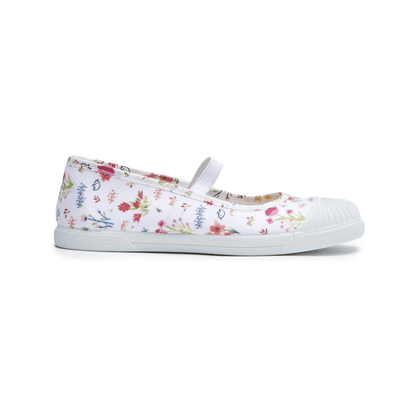 Abby Floral Elastic Strap Non Slip Rubber Sole Made Spain Amazon by Childrenchic – Don't Panic Shoes