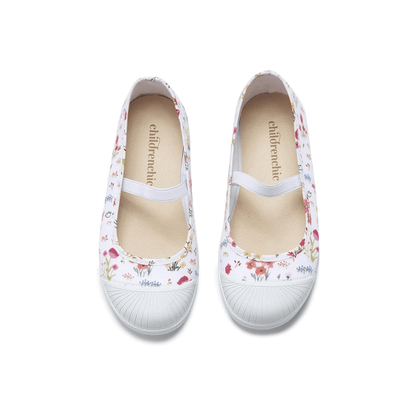 Abby Floral Elastic Strap Non Slip Rubber Sole Made Spain Amazon by Childrenchic – Don't Panic Shoes