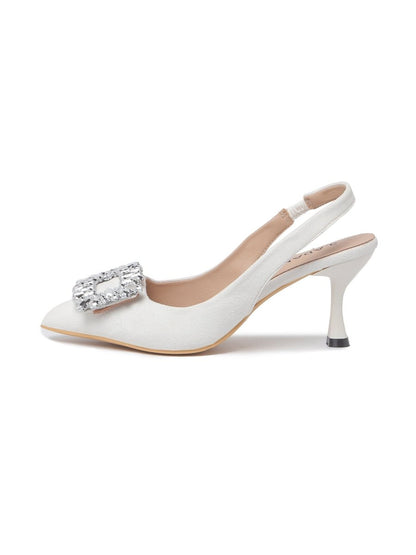 Abigail | White Heels by J.Adams – Don't Panic Shoes