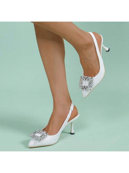 Abigail | White Heels by J.Adams – Don't Panic Shoes