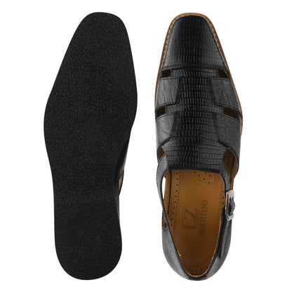 Adam Mens Fisherman Lizard Print Genuine Leather Buckle Closure Sandals Sandals by Libertyzeno – Don't Panic Shoes