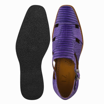 Adam Mens Fisherman Lizard Print Genuine Leather Buckle Closure Sandals Sandals by Libertyzeno – Don't Panic Shoes