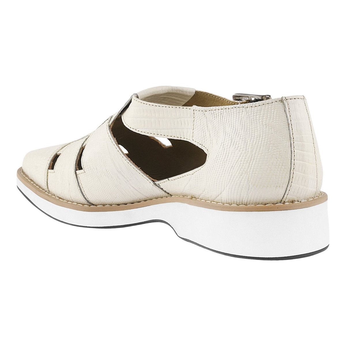 Adam Mens Fisherman Lizard Print Genuine Leather Buckle Closure Sandals Sandals by Libertyzeno – Don't Panic Shoes