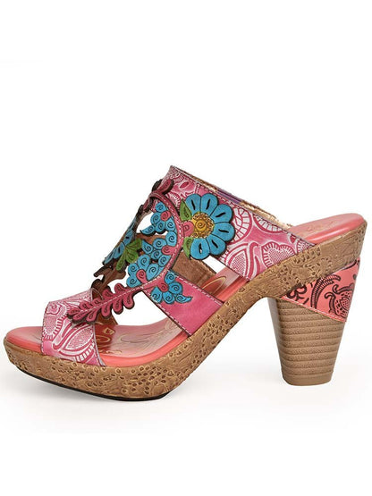 Addyson Fish Mouth Genuine Leather Sandals Sandals by Colorstepshoes – Don't Panic Shoes