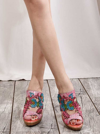 Addyson Fish Mouth Genuine Leather Sandals Sandals by Colorstepshoes – Don't Panic Shoes