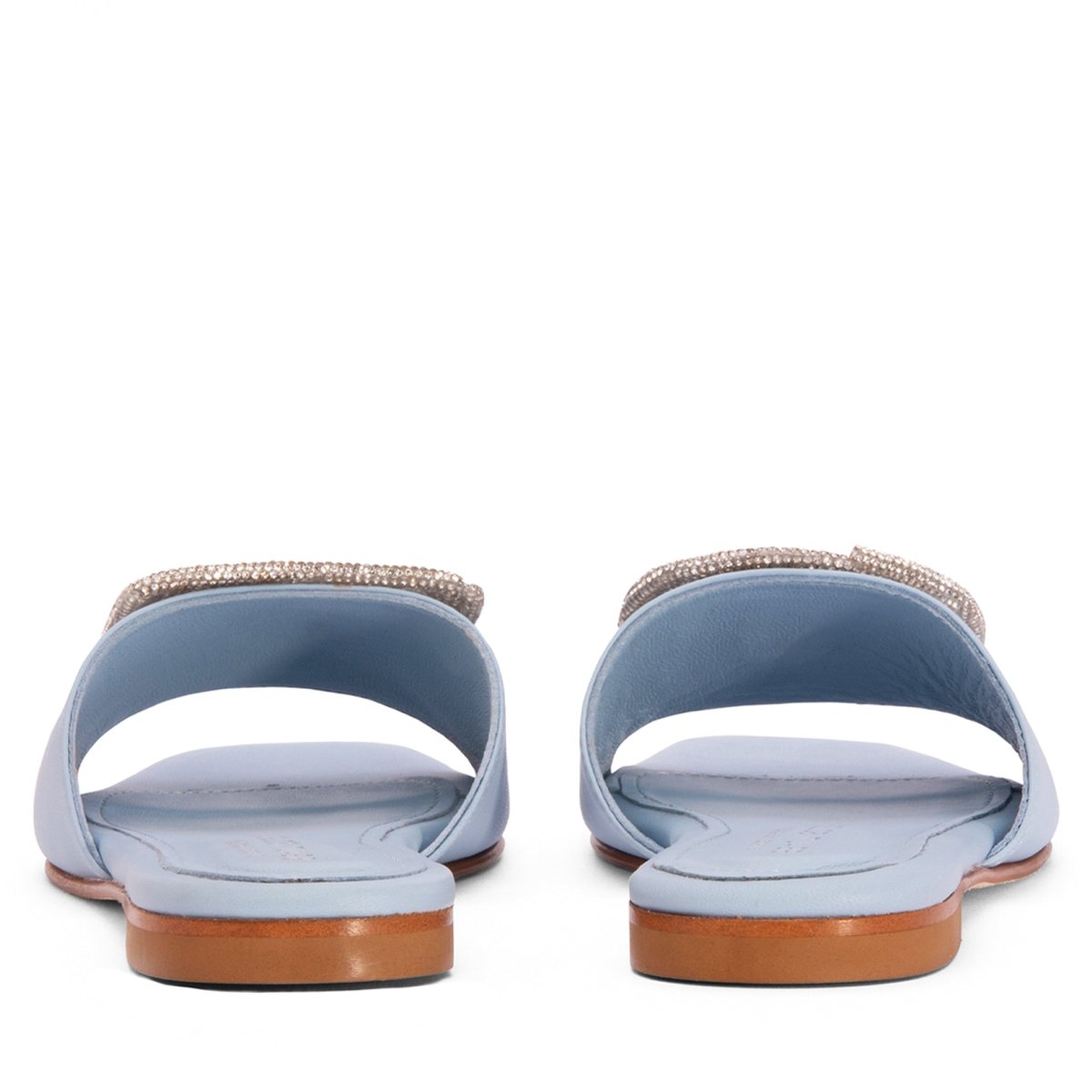 Adeline Flat Leather Sandal Metallic Mesh Cushioned Insole Sandal by Beautiisoles – Don't Panic Shoes