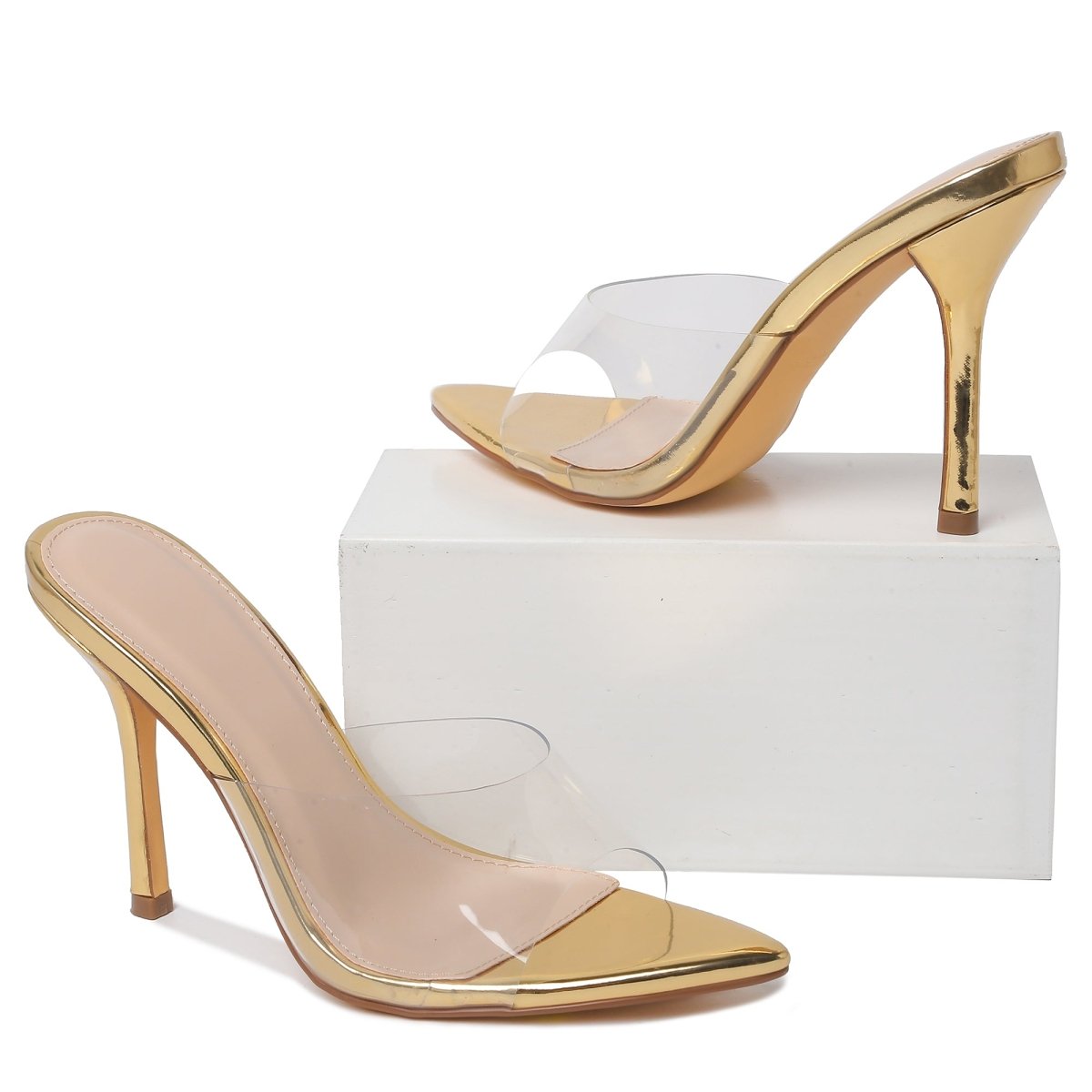Adella | Gold Heels by J.Adams – Don't Panic Shoes