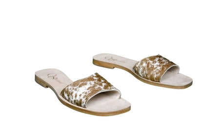 Agnes Cowhide Slide Sandals – Size 10 by Stiefeld Boots – Don't Panic Shoes