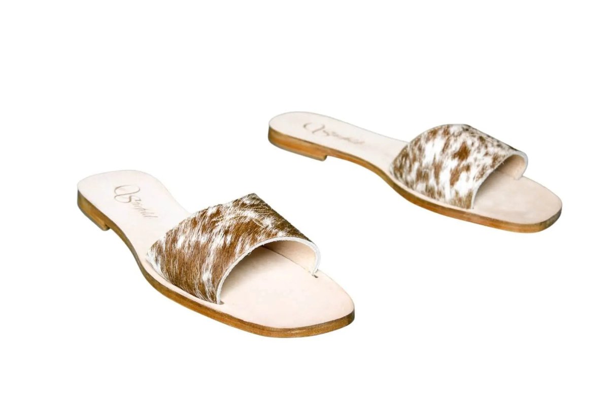 Agnes Cowhide Slide Sandals – Size 12 by Stiefeld Boots – Don't Panic Shoes