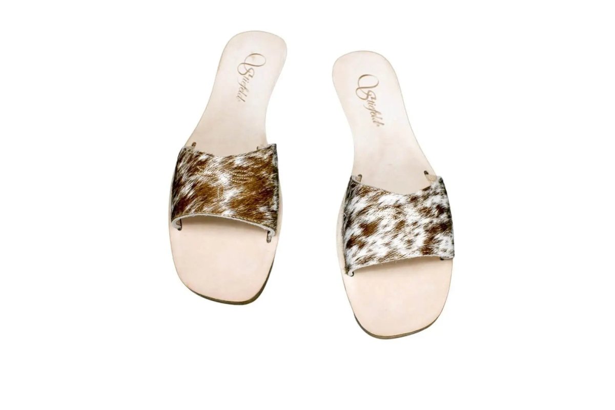 Agnes Cowhide Slide Sandals – Size 12 by Stiefeld Boots – Don't Panic Shoes