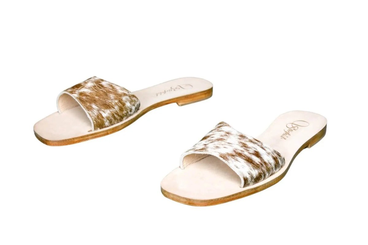Agnes Cowhide Slide Sandals – Size 12 by Stiefeld Boots – Don't Panic Shoes