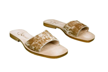 Agnes Cowhide Slide Sandals – Size 6 by Stiefeld Boots – Don't Panic Shoes