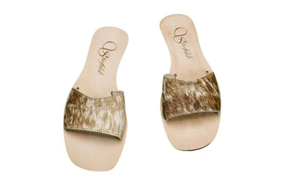 Agnes Cowhide Slide Sandals – Size 6 by Stiefeld Boots – Don't Panic Shoes