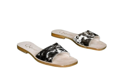 Agnes Cowhide Slide Sandals – Size 7 by Stiefeld Boots – Don't Panic Shoes