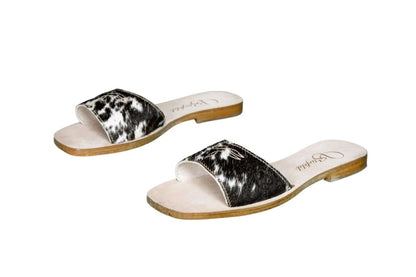 Agnes Cowhide Slide Sandals – Size 7 by Stiefeld Boots – Don't Panic Shoes