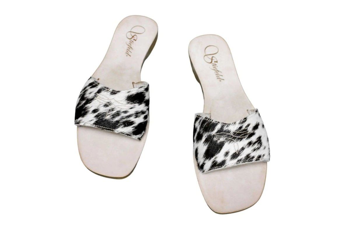 Agnes Cowhide Slide Sandals – Size 9 by Stiefeld Boots – Don't Panic Shoes