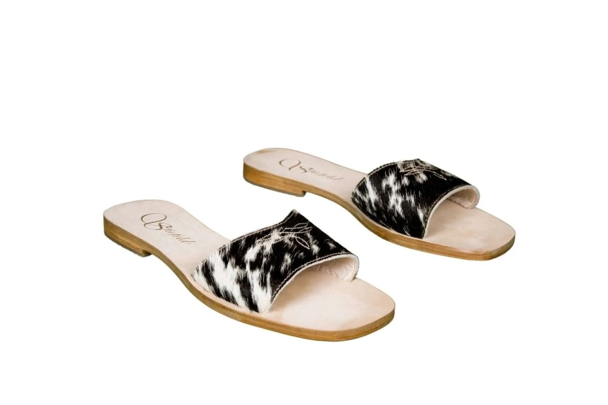 Agnes Cowhide Slide Sandals – Size 9 by Stiefeld Boots – Don't Panic Shoes