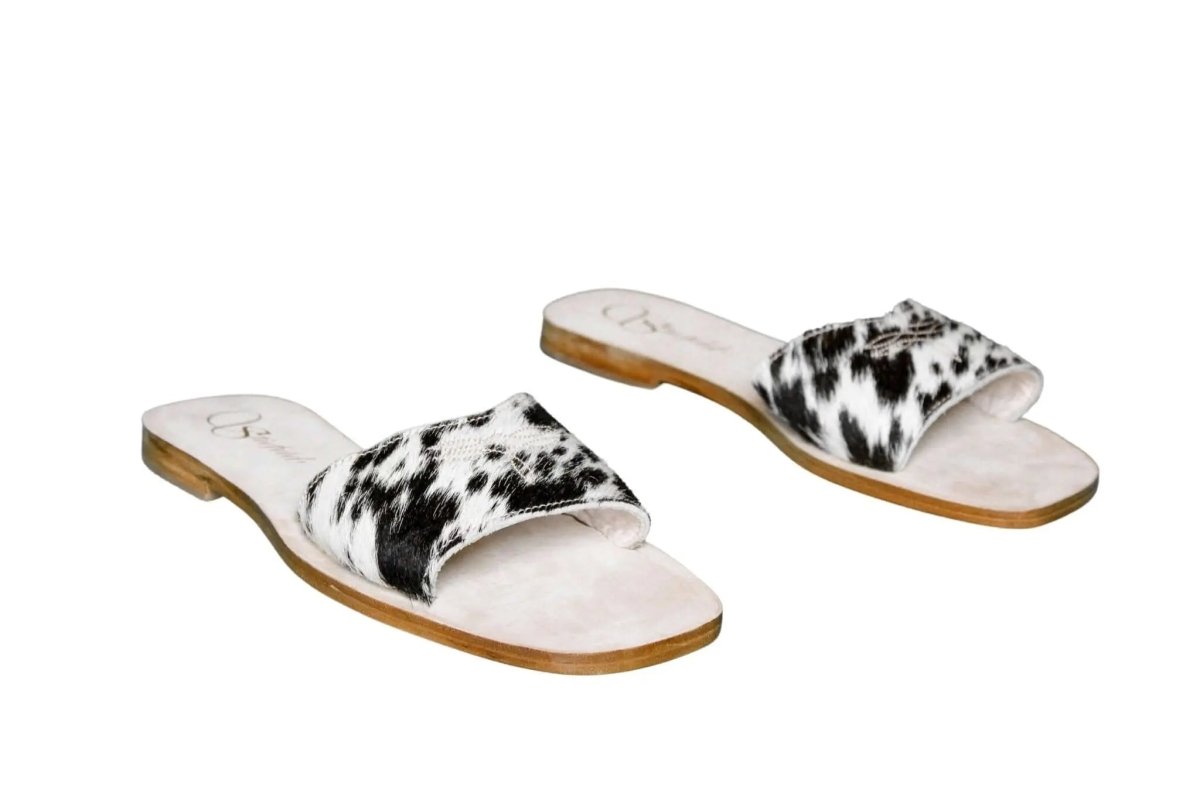 Agnes Cowhide Slide Sandals – Size 9 by Stiefeld Boots – Don't Panic Shoes