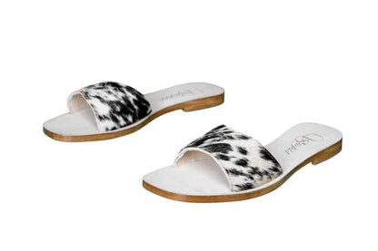 Agnes Cowhide Slide Sandals – Size 9 by Stiefeld Boots – Don't Panic Shoes