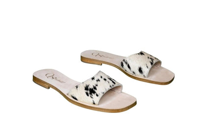 Agnes Cowhide Slide Sandals – Size 9 by Stiefeld Boots – Don't Panic Shoes