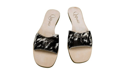 Agnes Cowhide Slide Sandals – Size 9 by Stiefeld Boots – Don't Panic Shoes