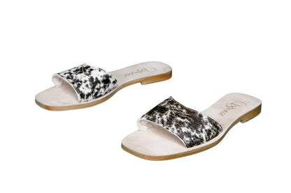 Agnes Cowhide Slide Sandals – Size 9 by Stiefeld Boots – Don't Panic Shoes