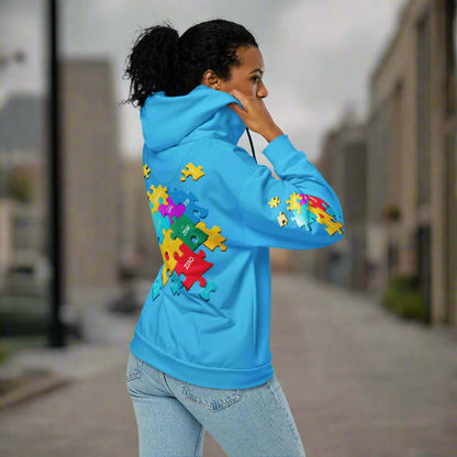 THE PUZZLE Streetwear Hoodie — Blue Zip | STORE 7994