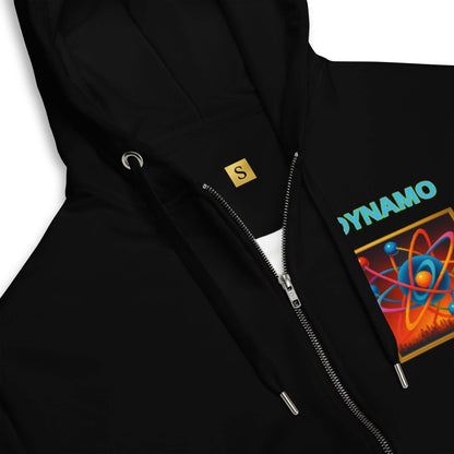 "DYNAMO" black Unisex zip hoodie (Updated Design)
