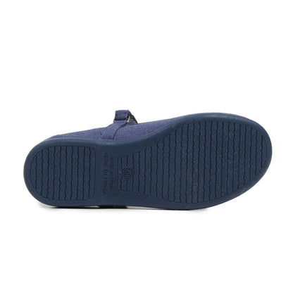 Alma Denim Blue Denim Adjustable Velcro Nonslip Rubber Sole core by Childrenchic – Don't Panic Shoes