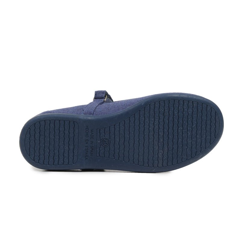 Alma Denim Blue Denim Adjustable Velcro Nonslip Rubber Sole core by Childrenchic – Don't Panic Shoes