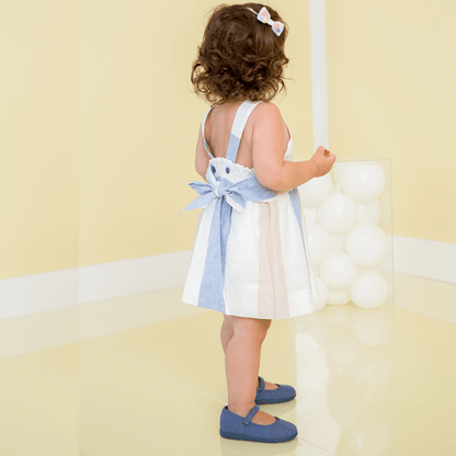 Alma Denim Blue Denim Adjustable Velcro Nonslip Rubber Sole core by Childrenchic – Don't Panic Shoes