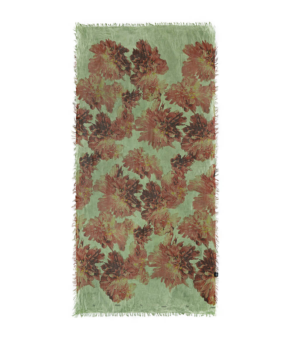 Alma Tadema 15 Florence Art Collection Linen Dark Green Bamboo Scarves by Mar Soreli – Don't Panic Shoes