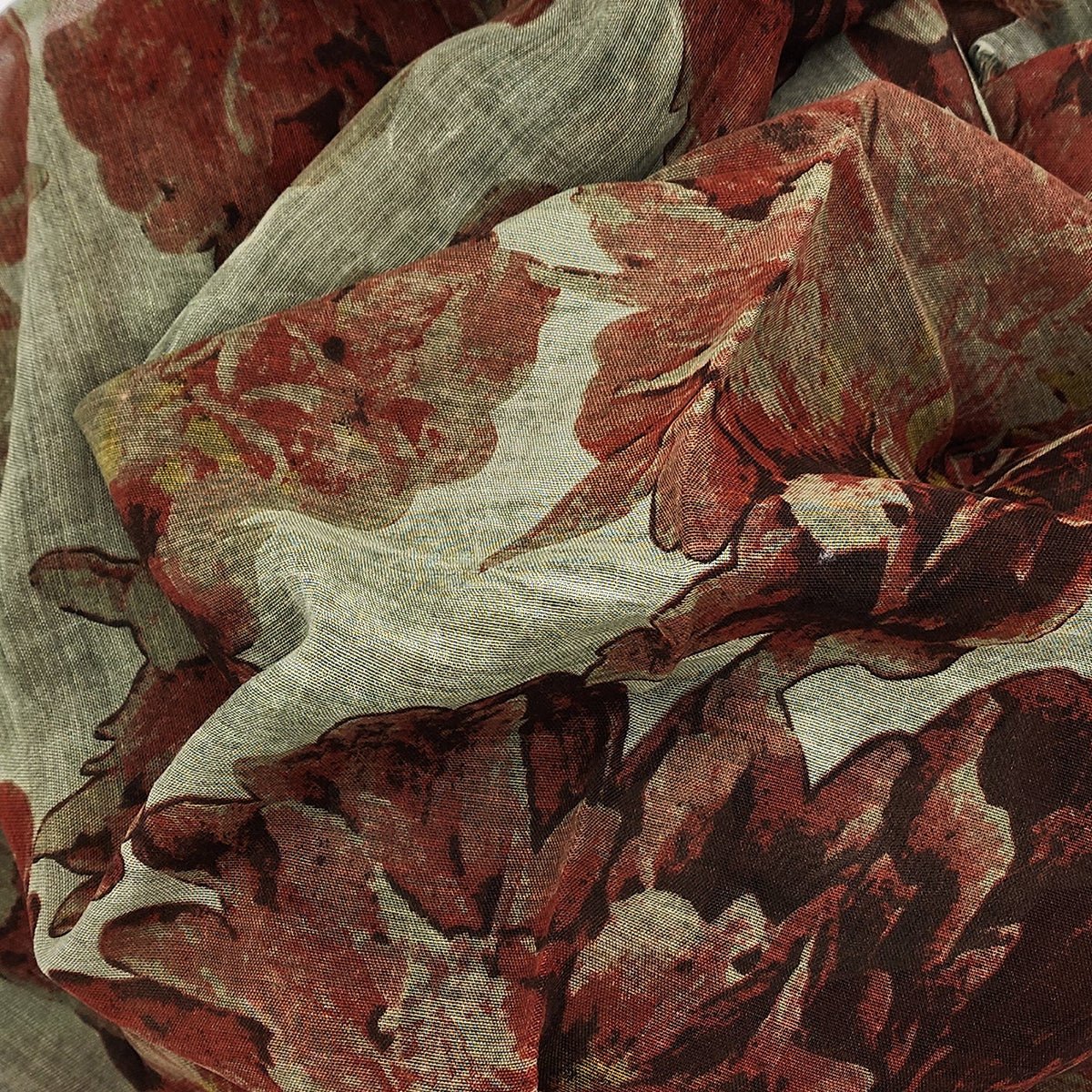 Alma Tadema 15 Florence Art Collection Linen Dark Green Bamboo Scarves by Mar Soreli – Don't Panic Shoes