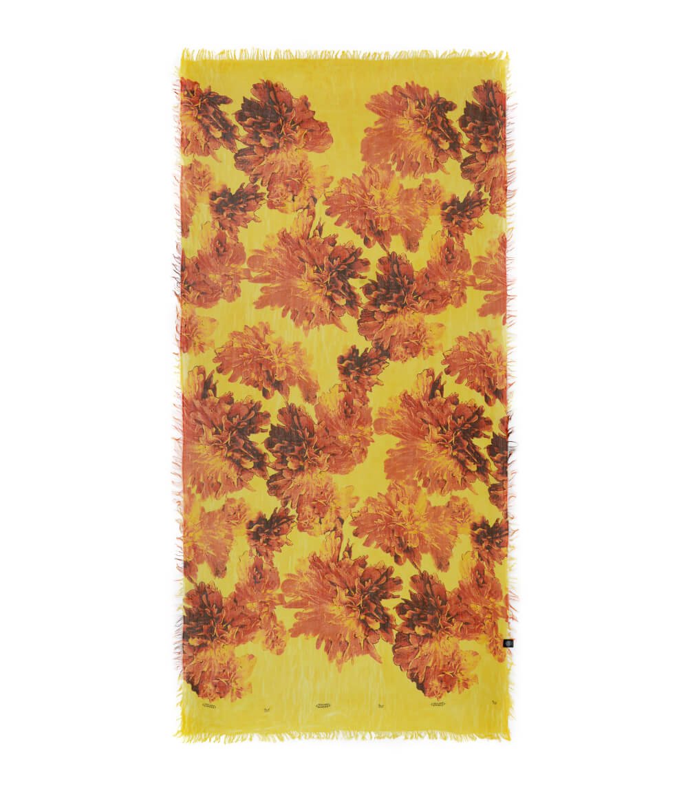 Alma Tadema Ocra 39 Silk Ocra Print Handcrafted Florence Bamboo Scarves by Mar Soreli – Don't Panic Shoes