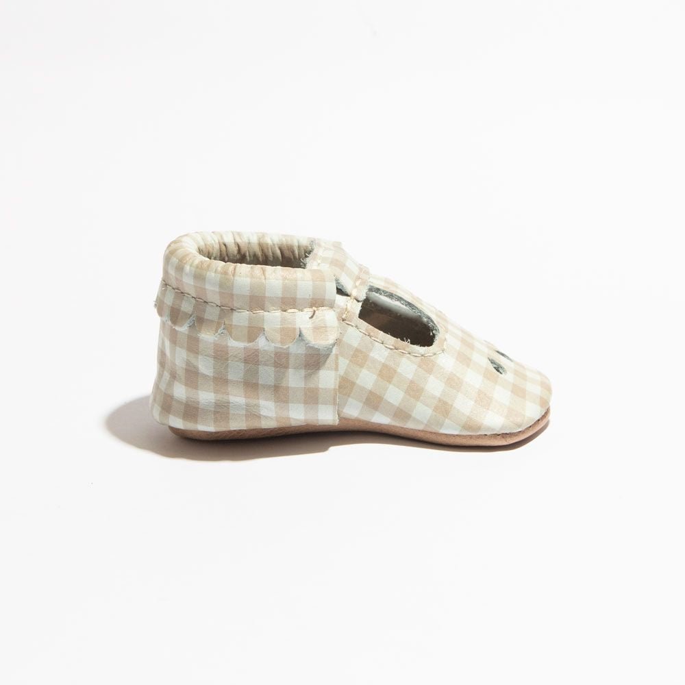 Almond Gingham Mary Jane Baby Shoe Mary Jane by Freshly Picked – Don't Panic Shoes