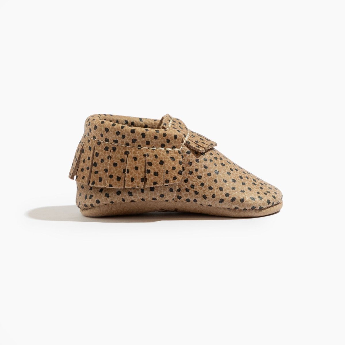Almond Speckles Moccasin Baby Shoe Moccasin by Freshly Picked – Don't Panic Shoes