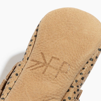 Almond Speckles Moccasin Baby Shoe Moccasin by Freshly Picked – Don't Panic Shoes