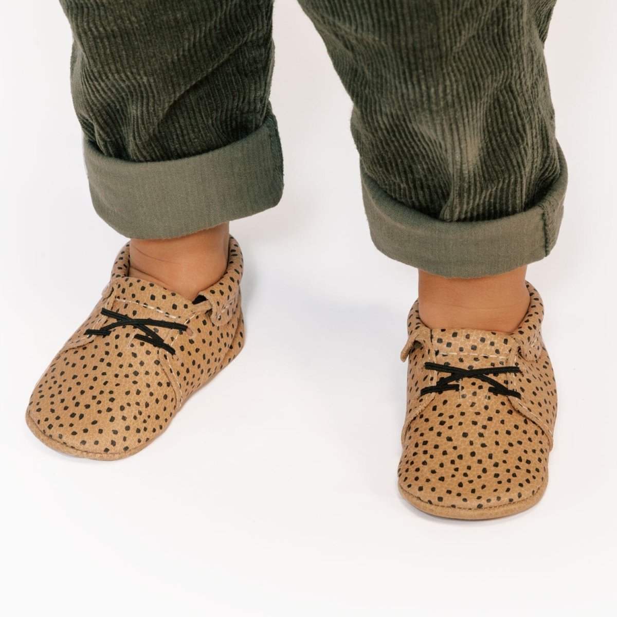 Almond Speckles Oxford Baby Shoe Oxford by Freshly Picked – Don't Panic Shoes