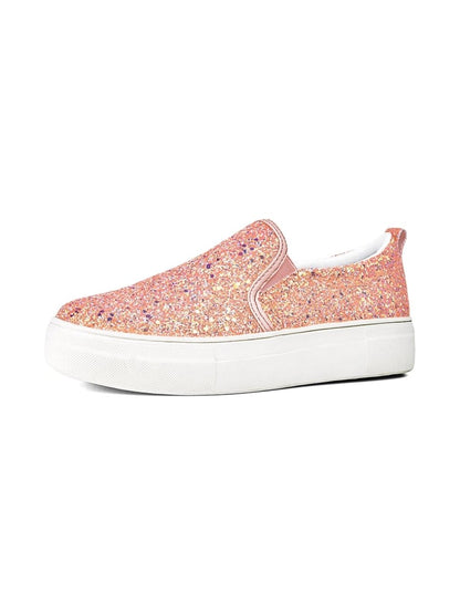 Alpha | Pink Glitter Sneakers by J.Adams – Don't Panic Shoes