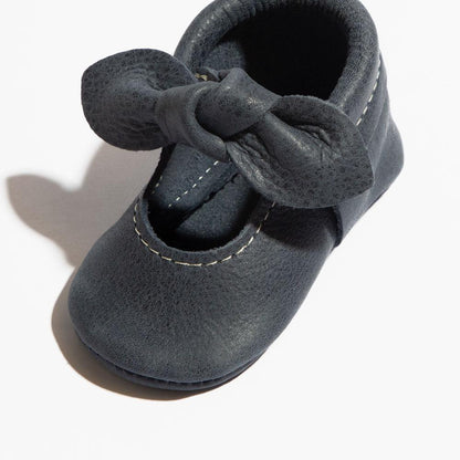 Alta Knotted Bow Baby Shoe Knotted Bow Mocc by Freshly Picked – Don't Panic Shoes